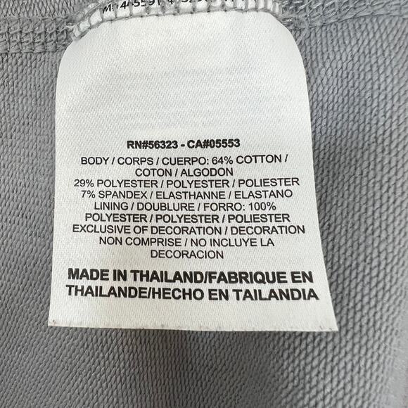 NIKE Gray Hoodie Stretch Striped Yoga Zip Pockets Logo Drawstring X-Small XS - Picture 8 of 9